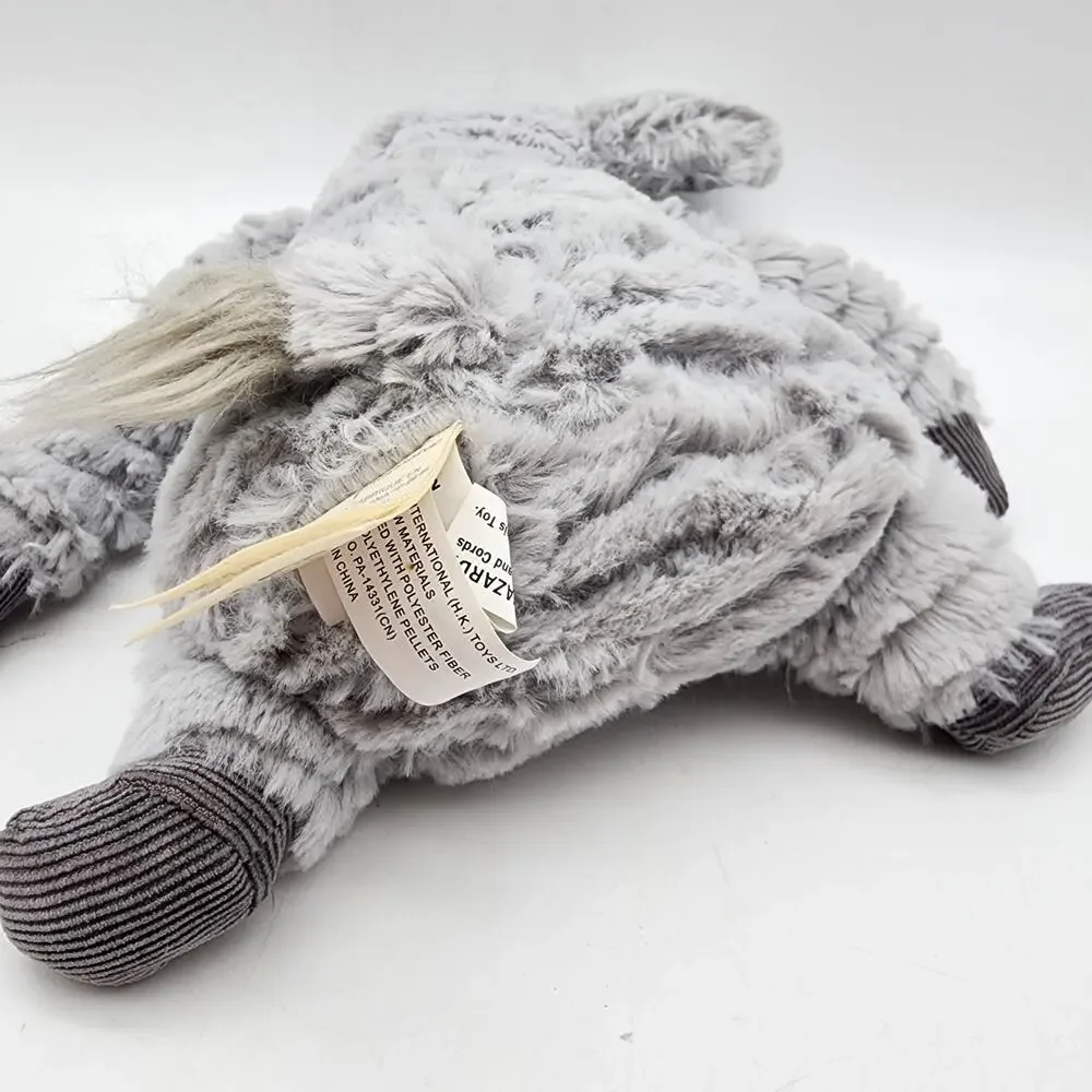 First Impressions Gray Chubby Elephant Plush Stuffed Animal Toy 9